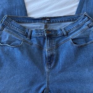Fashion Nova Dark Blue Straight Leg Jeans